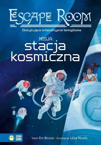 Escape Room Misja Stacja Kosmiczna książka z zagadkami Zielona Sowa