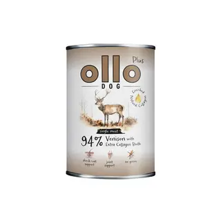OLLO Plus Kolagen Mono Jeleń - mokra karma dla psa - 800g