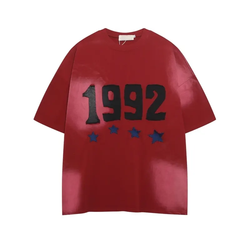 Patch Embroidery T Shirt Mens Streetwear Hip Hop Y2k Casual Tees Tops Men Oversized Harajuku Vintage Short Sleeve T-Shirts Male