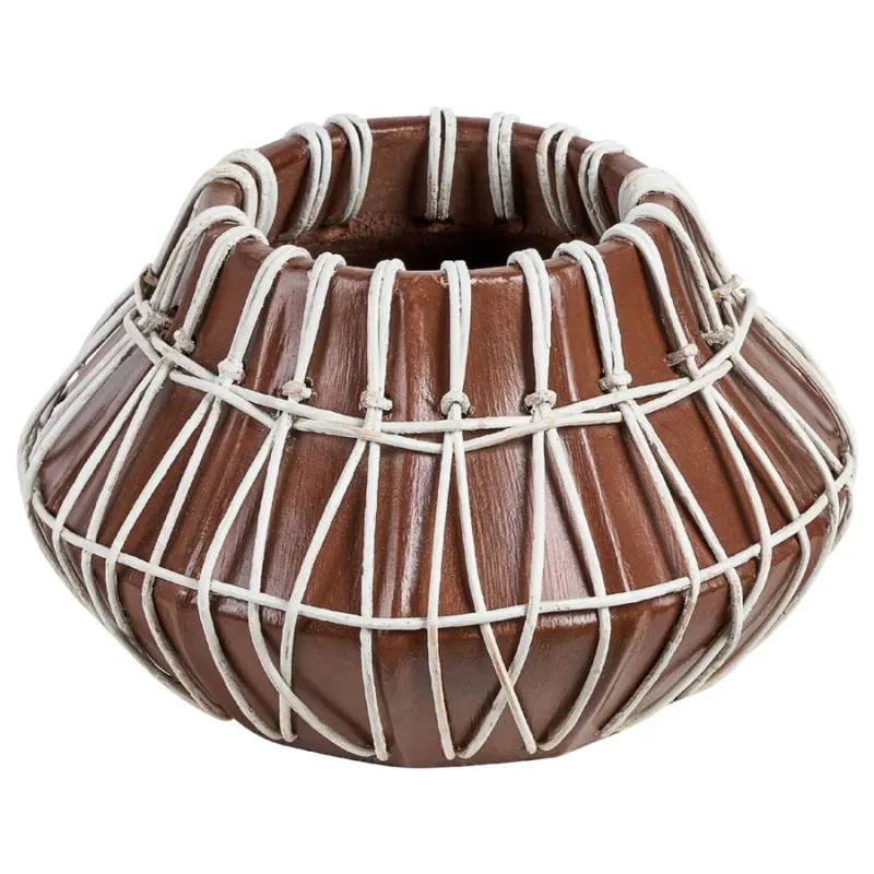 Wazon dekoracyjny kluet ceramika 22 cm brązowy