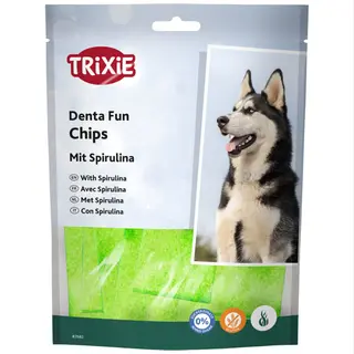 Trixie Denta Fun Chips, ze spiruliną - 100 g