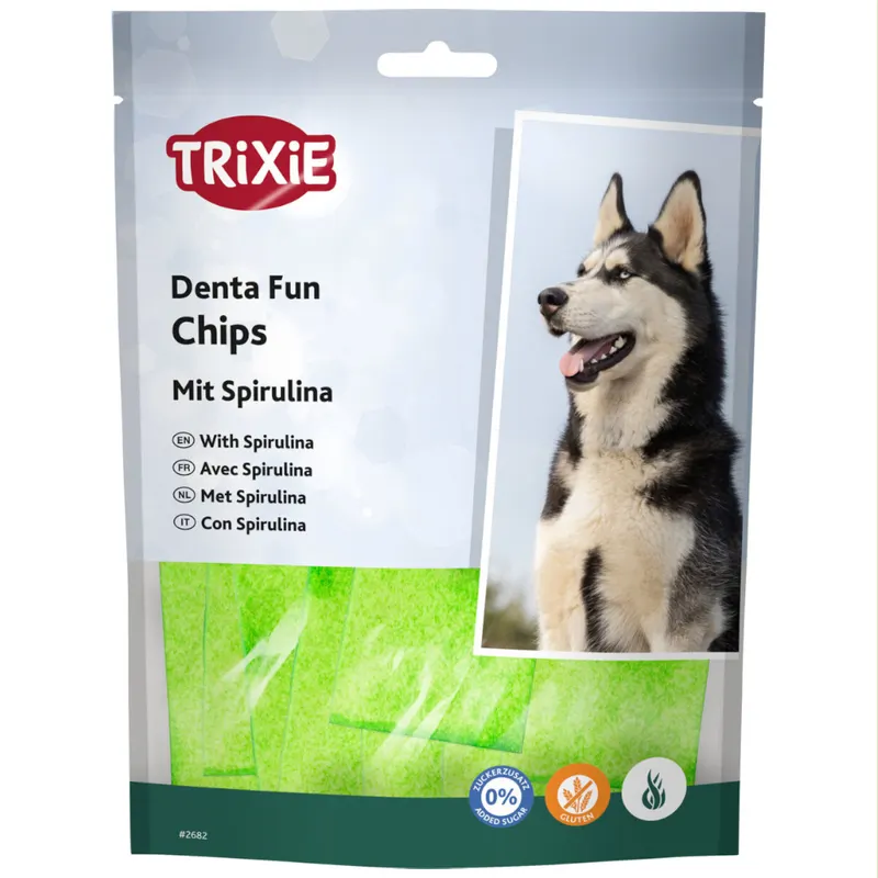 Trixie Denta Fun Chips, ze spiruliną - 100 g