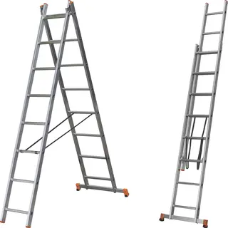 Magnusson 330EH Drabina rozstawna przystawna schodowa 2w1 16-st 150kg 335cm