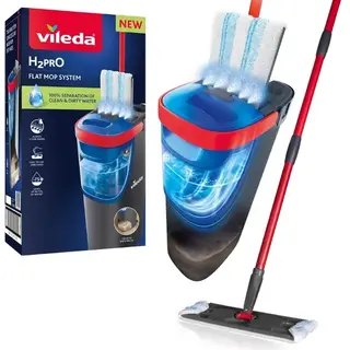 Mop płaski Vileda H2prO z wiadrem separacja czysta brudna woda 2 zbiorniki