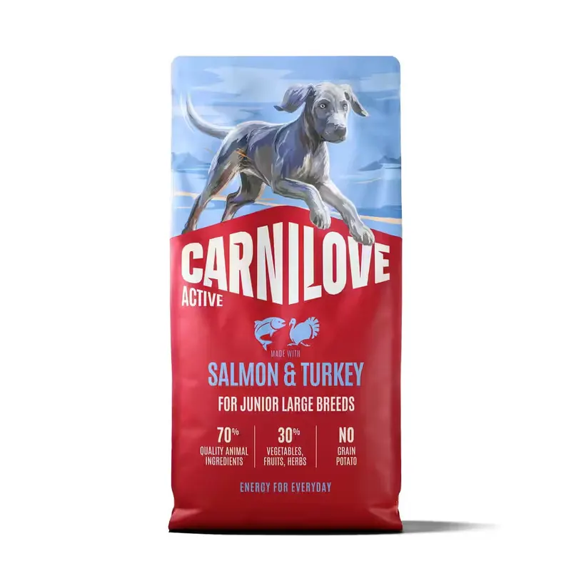 CARNILOVE Active Junior Salmon & Turkey Large - sucha karma dla psa - 12kg