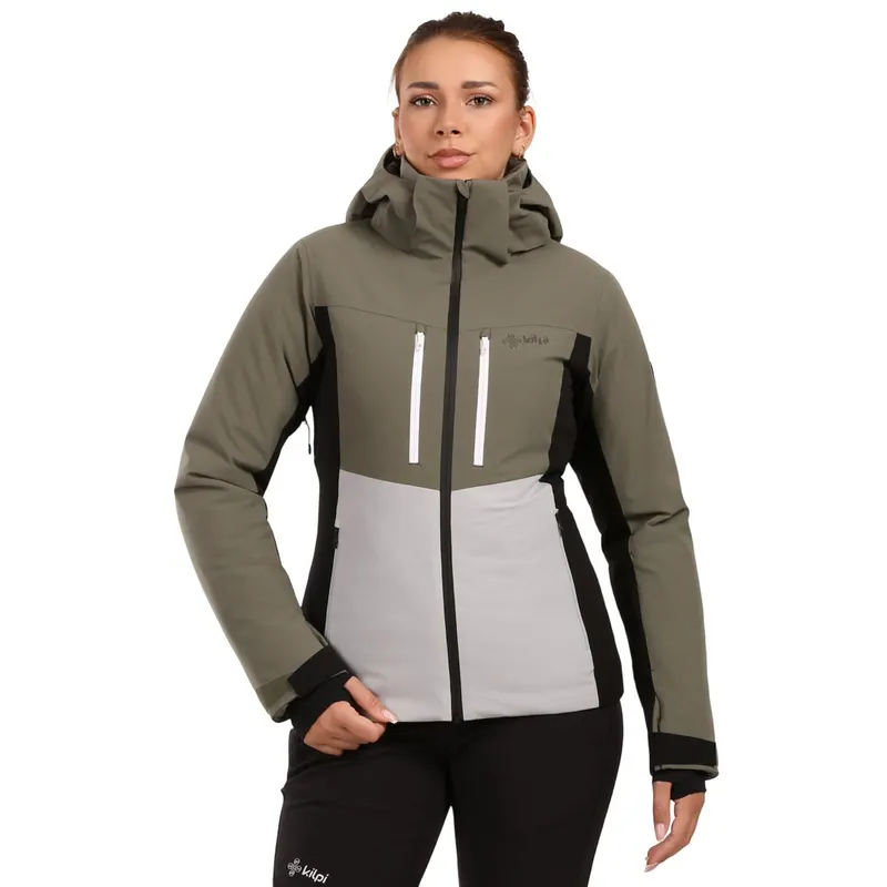 Kilpi Valera, kurtka narciarska, plus size, damska, zielona