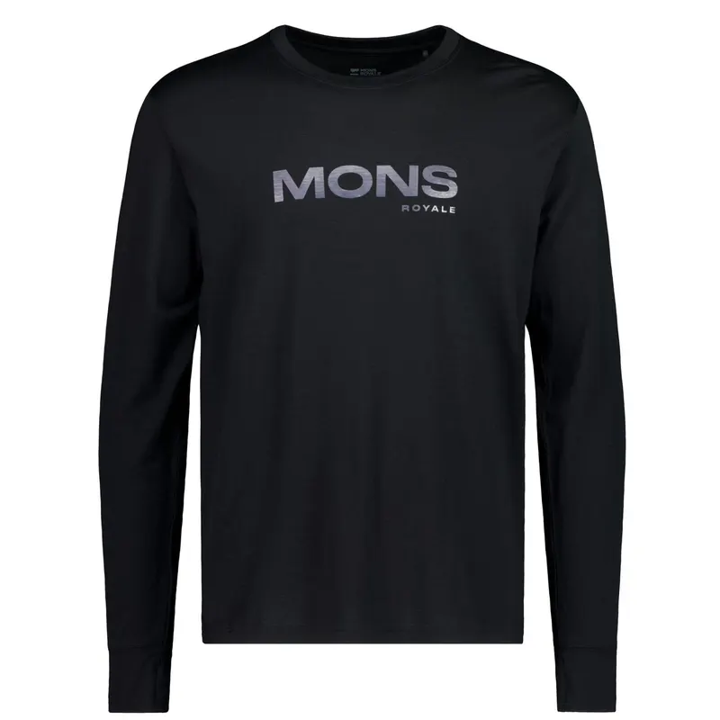 Mons Royale Yotei Merino Classic Long Sleeve, koszulka termoaktywna, męska, czarna