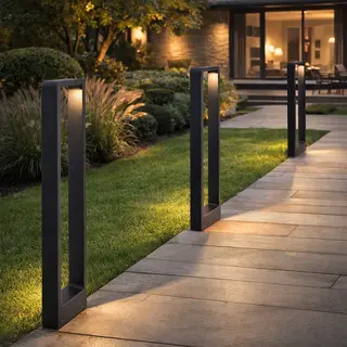 VAREON – Nowoczesna architektoniczna lampa ogrodowa LED w macie czerni | Designerski słupek outdoor w różnych rozmiarach