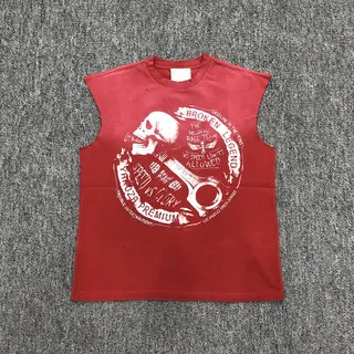 Yao Fashion Street Style Men Tops Tee Tank Oversize Loose Casual Vintage Sport Summer Graphics Print T Shirt For Men Unisex