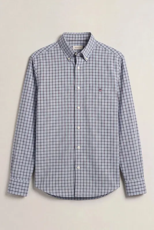 Gant Koszula Męska W Kratę Regular Fit