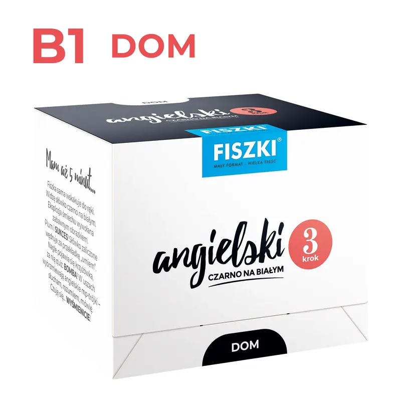FISZKI - Angielski czarno na białym - Dom - krok 3