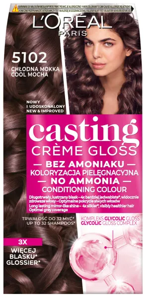 Loreal Casting Creme Gloss Farba 5102 Chłodna Mokka