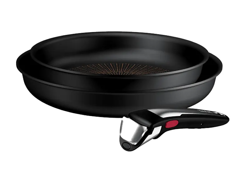 Zestaw patelni TEFAL Ingenio Excellence+ 3 elementy 24/28cm P0009553 Czarny