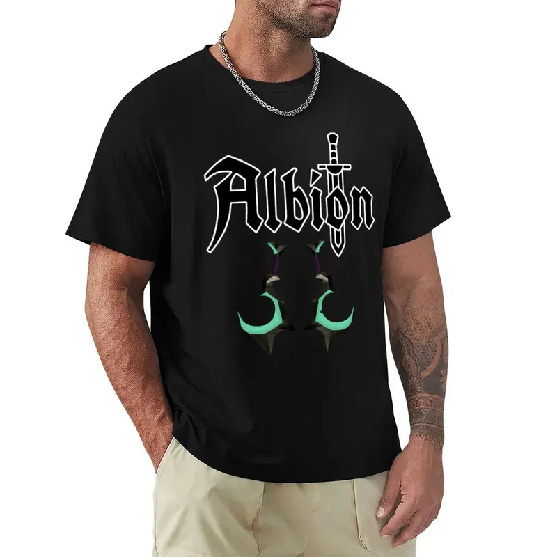 Albion Mmorpg Gamer T-Shirt summer top blacks tshirts for men