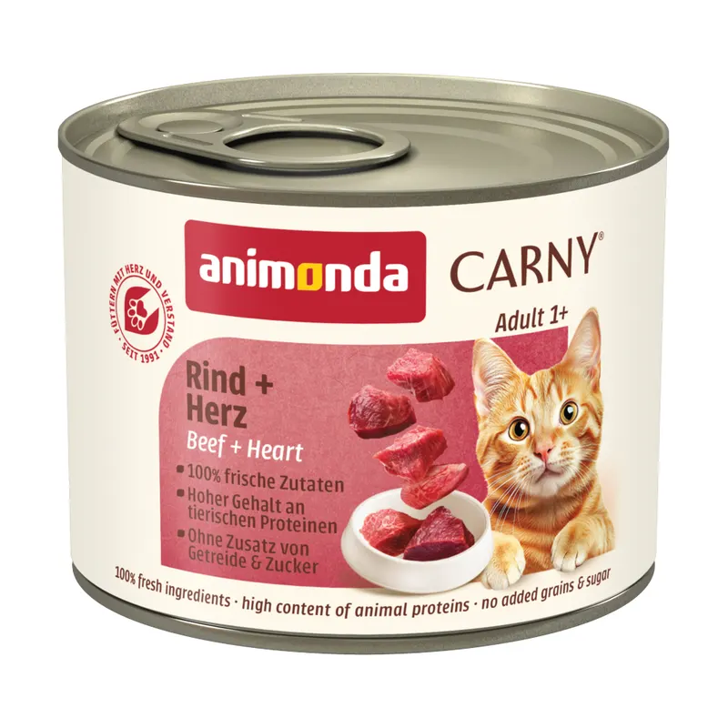 animonda Carny Adult, 6 x 200 g - Wołowina i serca