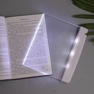 Płaskie lampki do czytania w łóżku, przezroczyste diody LED podświetlające strony książek, bezprzewodowy panel świetlny