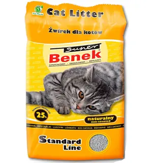 CERTECH Super Benek Standard Naturalny - żwirek dla kota zbrylający 25l (20kg)