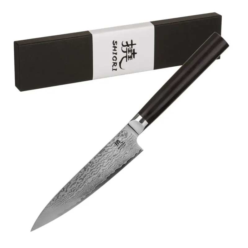 Shiori 撓 Kyoto Murō - japoński nóż uniwersalny ze stali damasceńskiej VG10