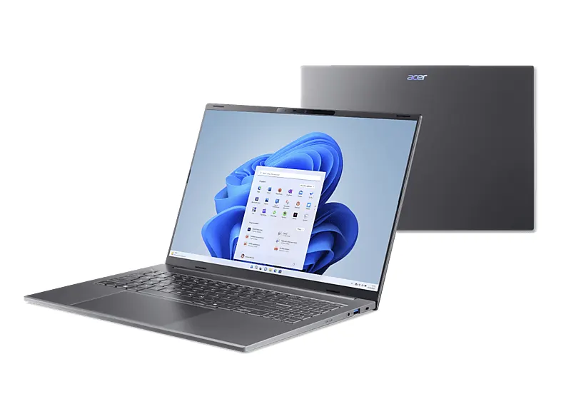 Laptop ACER Aspire 16 AI A16-I71M WUXGA OLED / Intel® Core™ Ultra 5 325 GB RAM 512 SSD Onboard Graphics Windows 11 Home Szary