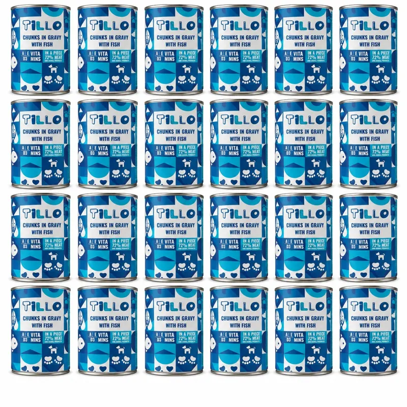 TILLO Kawałki w sosie Ryba - mokra karma dla psa - 24x415g