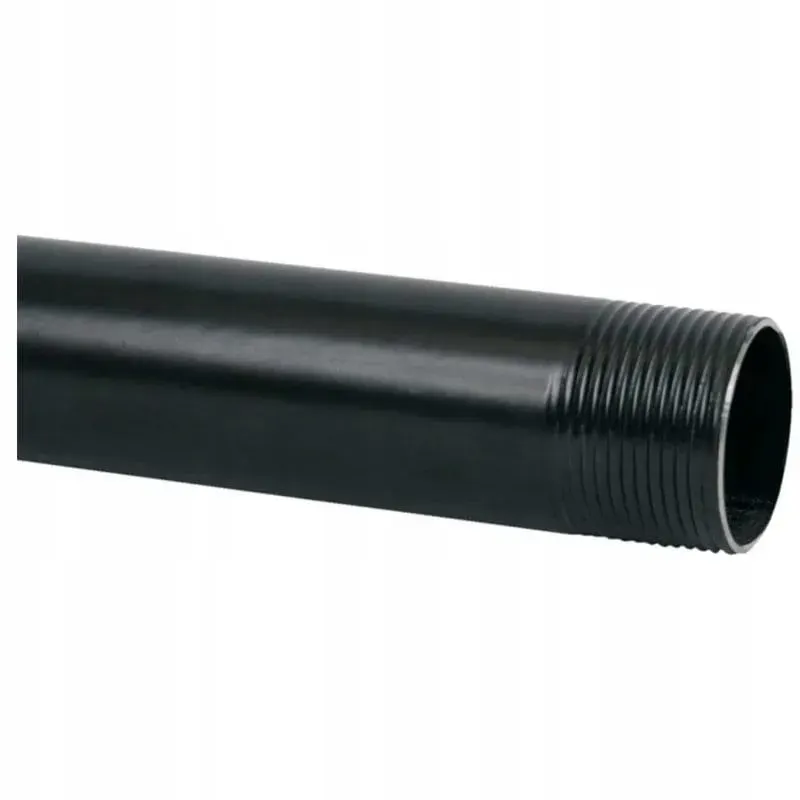 KRÓCIEC RURA GWINTOWANA 1/2” x 1000MM STALOWA CZARNA BEZSZWOWA DWA GWINT
