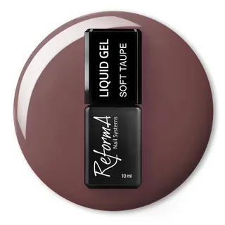 Żel w pędzelku, do szybkiego uzupełniania, brązowy, kolorowy, żel w butelce Liquid Gel - Soft Taupe, 10 ml