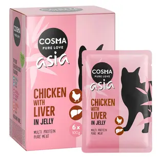 Cosma Asia w galarecie, 6 x 100 g - Kurczak z wątróbką drobiową