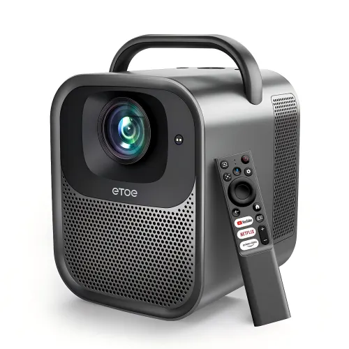 ETOE Seal Pro Przenośny projektor – 1300 ANSI, Full HD, Google TV, do kina domowego, sypialni i seansów na świeżym powietrzu