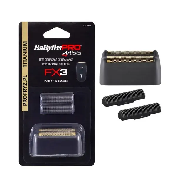 Ostrze + folia do golarki FX3 CZARNA TITANIUM - Babyliss PRO
