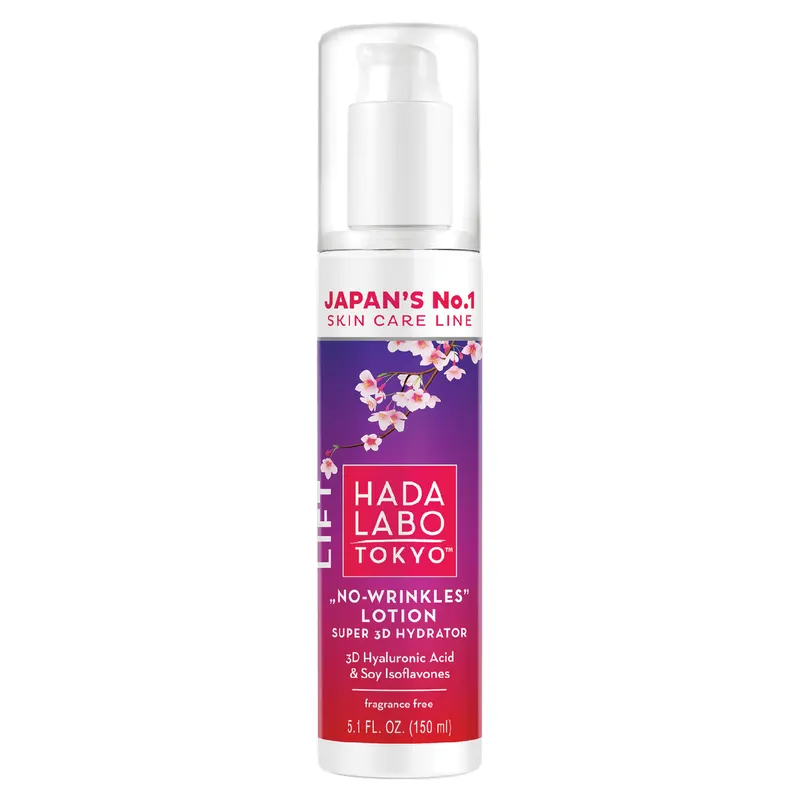 Hada Labo Tokyo Lift No-wrinkles lotion przeciwzmarszczkowy i liftingujący z 4 formami kwasu hialuronowego, izoflawonami sojowymi i kolagenem 150 ml