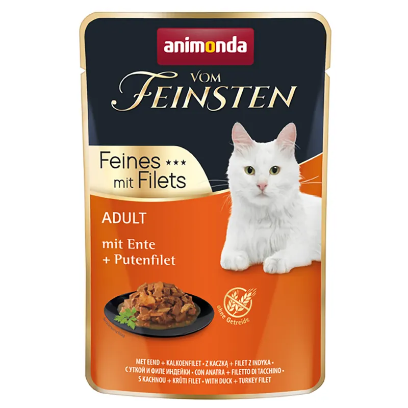 animonda vom Feinsten Adult, 18 x 85 g - Z kaczką i filetem z indyka