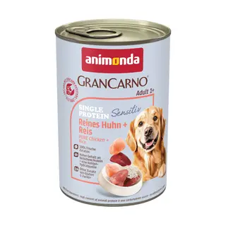 animonda GranCarno Adult Sensitive, 6 x 400 g - Kurczak i ryż