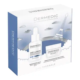 Dermedic Melanium Zestaw Kosmetyków do Pielęgnacji Twarzy Serum + Krem SPF50+