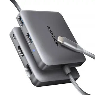 AXAGON HMC-5HL Wieloportowy hub USB-C 5w1, 5Gbps, 2x USB-A, HDMI 4K/60Hz, LAN 1Gbps, PD 100W, kabel 20 cm