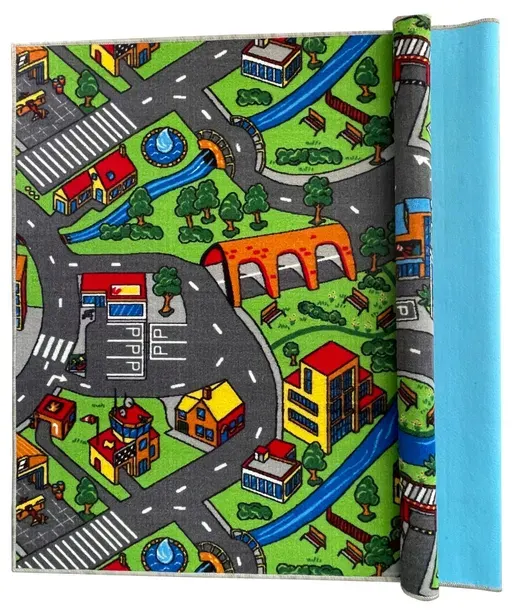 DYWAN DLA DZIECI 200x280 ULICE MIASTO CARS KIDS