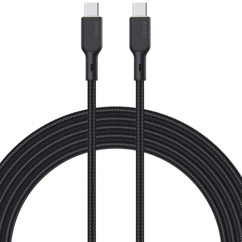 Kabel USB-C AUKEY CB-KCC102 1.8m 100W Czarny