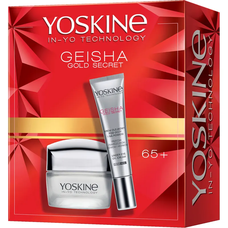 Zestaw Yoskine Geisha Gold Secret Krem na dzień i na noc 65+ i Krem pod oczy