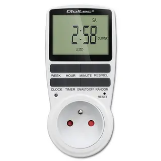 Qoltec Elektroniczny programator czasowy PC0628 | 3680W | 16A | LCD