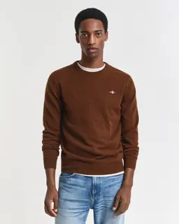 Gant Sweter Z Okrągłym Dekoltem Z Wełny Jagnięcej Superfine