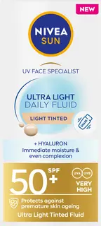 NIVEA Sun Ultra Light Daily Fluid SPF50+ Light Tinted 40ml