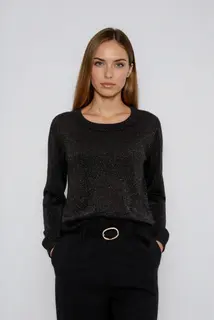 Sweter z wiskozy czarny