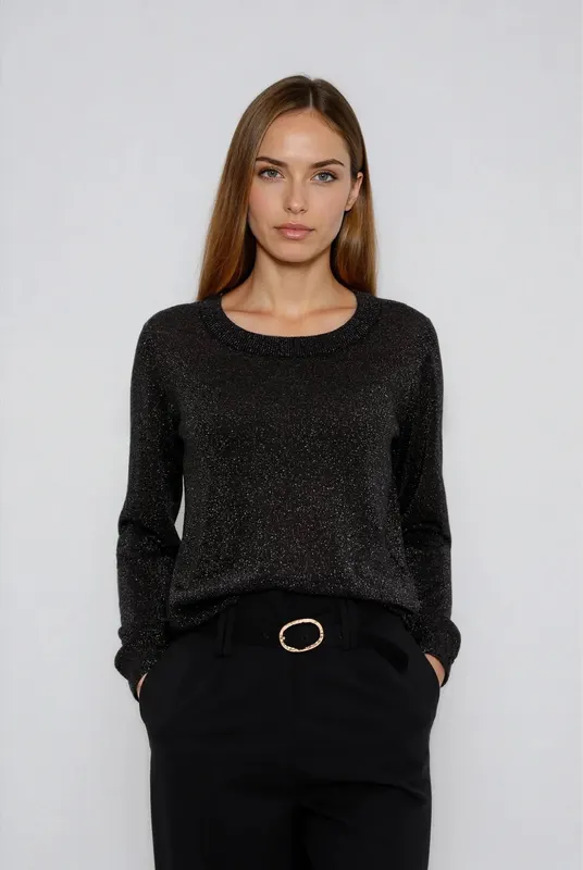 Sweter z wiskozy czarny