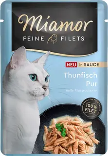 MIAMOR Fine Filets Tuńczyk w sosie Mono - mokra karma dla kota - 100g