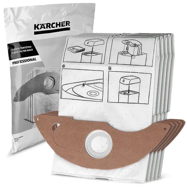 KARCHER ORYGINALNE WORKI DO ODKURZACZA KARCHER NT 22/1 -5 szt. 2.889-217.0