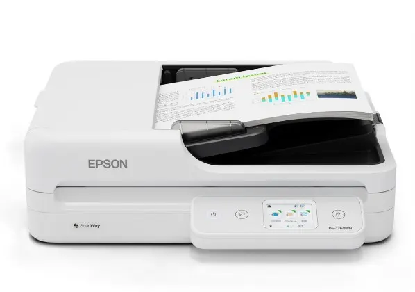 Epson Skaner WF DS-1760WN A4/USB/W(LAN)/30ppm/ADF60/2S-1P