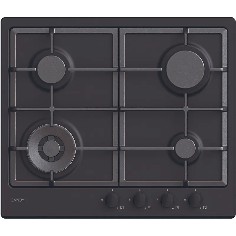 Płyta gazowa Candy Idea CHG6BFB4WB Palnik Wok Żeliwne ruszty Czarny inox