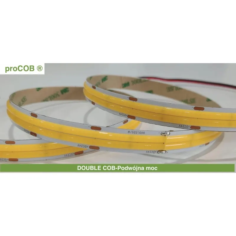 Taśma LED proCOB 24V DOUBLE DUAL Dwurzędowe COB 25m 4000K ULLS50