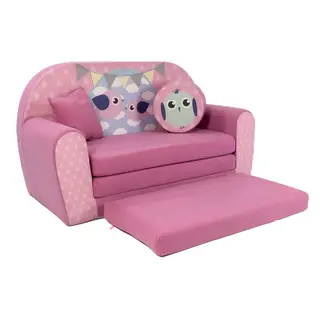 SOFA PIANKOWA KANAPA DZIECI MATERAC PODUSZKA ŁÓŻECZKO PUFA ROZKŁADANA BIRD