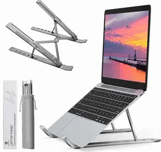 PODSTAWKA POD LAPTOPA 8-16 CALI SZARA ALUMINIOWA REGULOWANA SKŁADANA