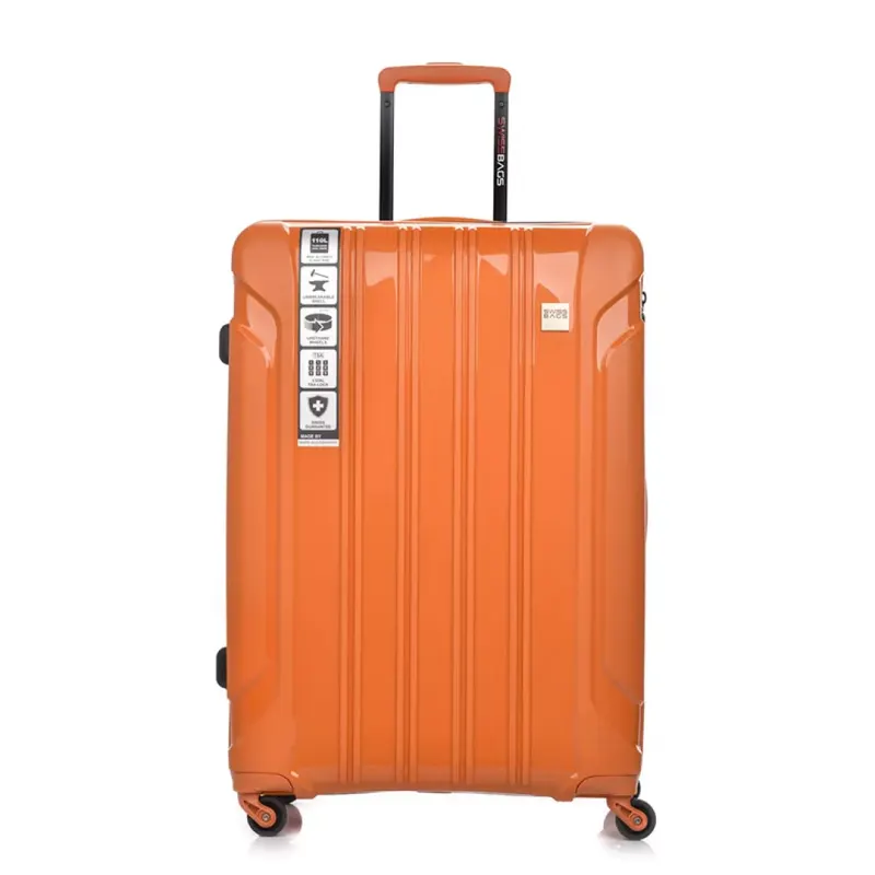 Walizka na kółkach SwissBags Tourist pomarańczowa - duża 110 l